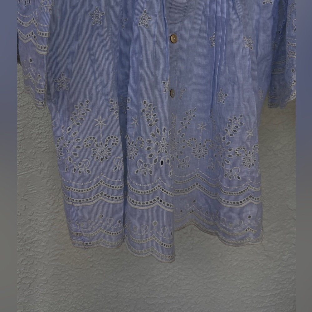 NWT Anthropology Bell Sleeves Shirt by Kyla Seo Soft Eyeleted Cotton Sz Small - Picture 16 of 16